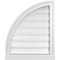 Ekena Millwork Quarter Round Top Left Surface Mount PVC Gable Vent w/ 2"W x 2"P Brickmould Sill Frame, 20"W x 24"H GVPQL20X2403SF - alternate 1